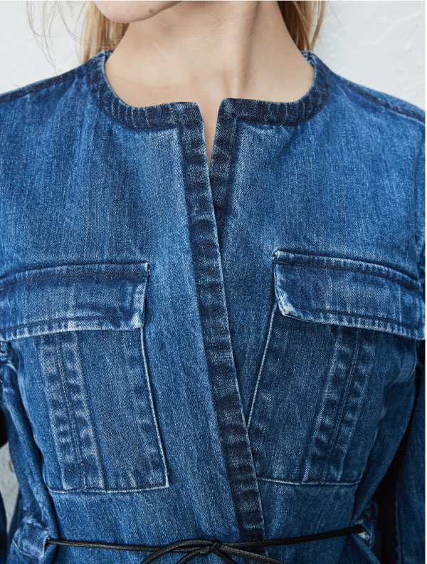NO COLLAR PIPING JACKET | JapanDenim ENglish