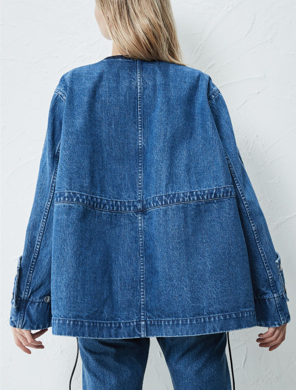 NO COLLAR PIPING JACKET | JapanDenim ENglish