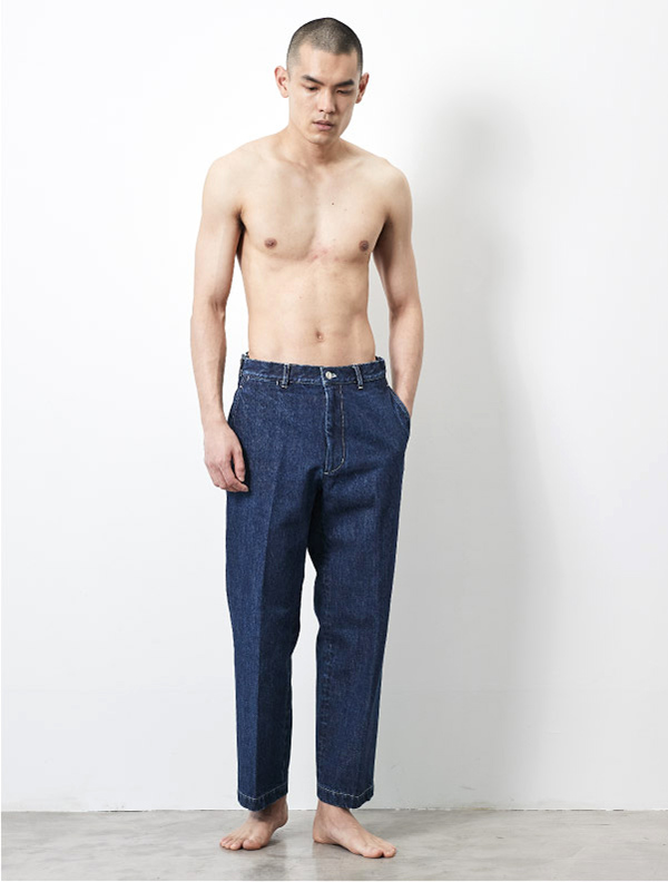 DENIM FLAT FRONT TROUSERS | JapanDenim ENglish