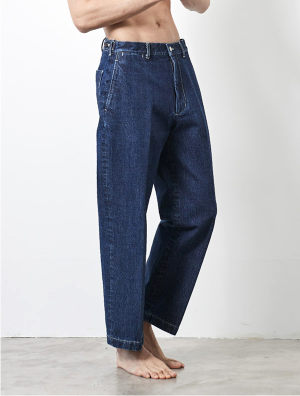 DENIM FLAT FRONT TROUSERS | JapanDenim ENglish