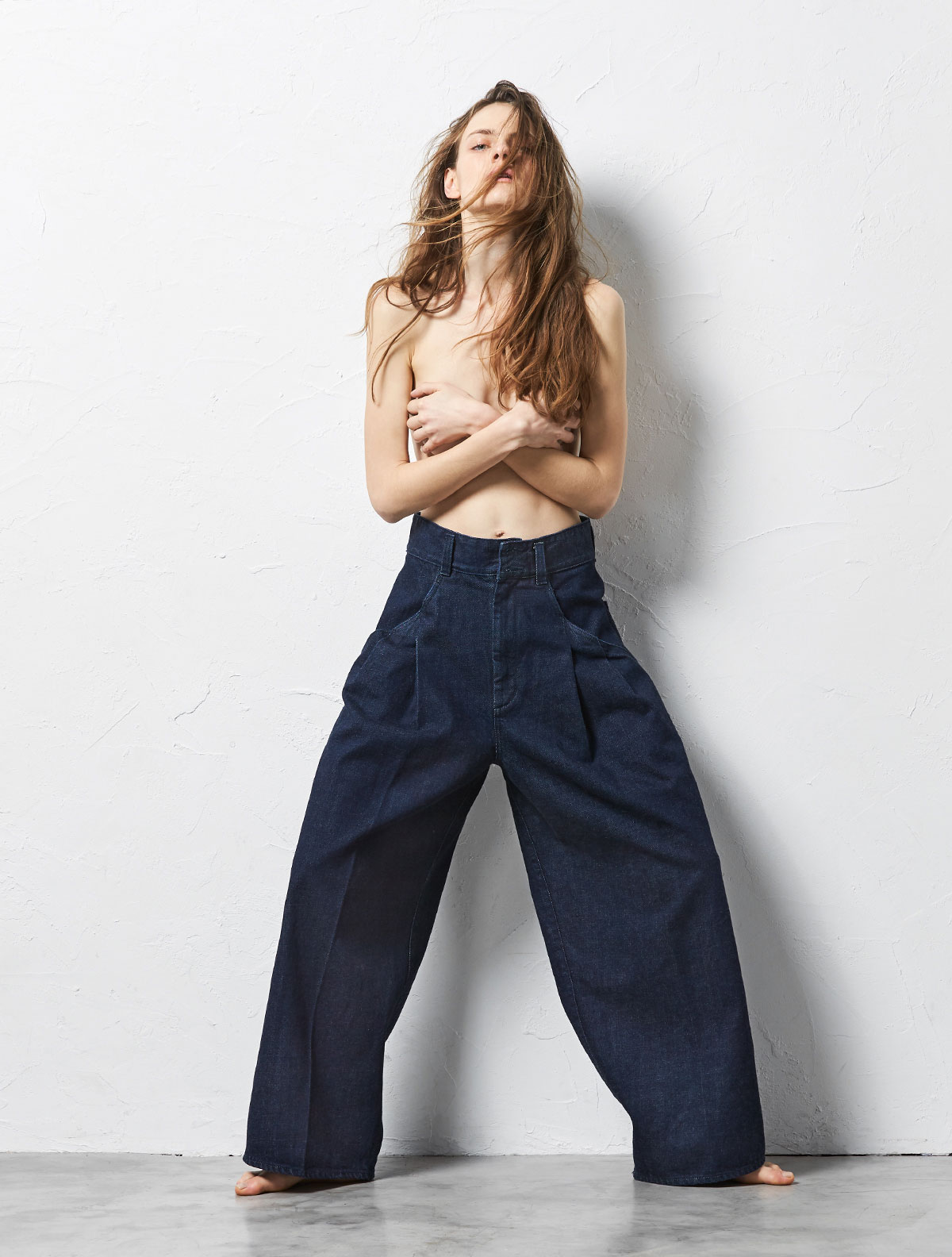 HI-WAIST SELVEDGE WIDE PANTS