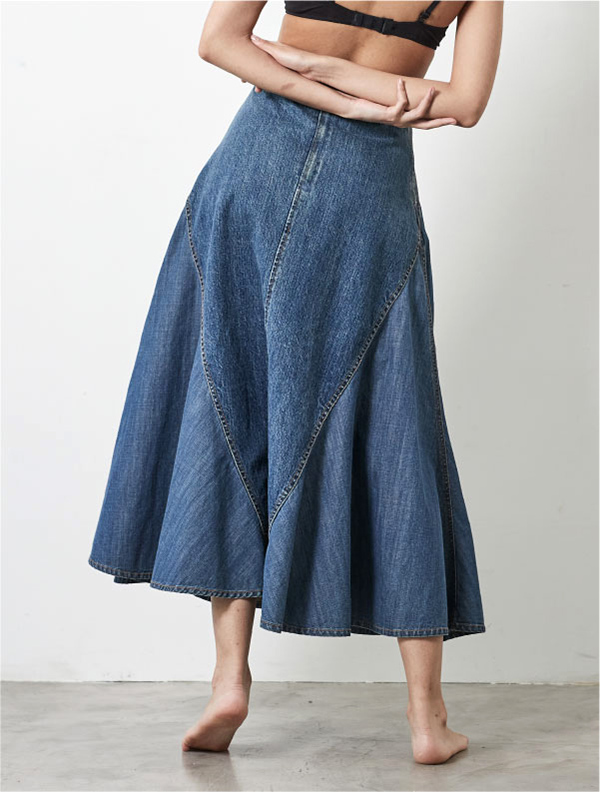 TWIN DENIM FLARE SKIRT | 日本発こだわりを極めた デニムブランド ...