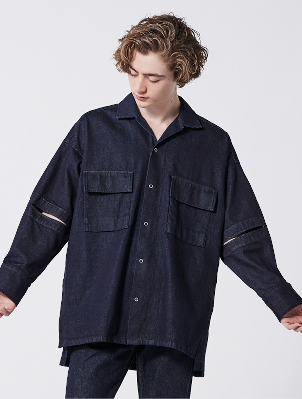 [ALLEGE] OPEN COLLAR BLOUSON